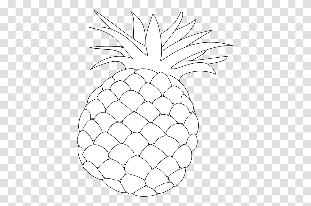 Pineapple Outline Clip Art Vector Clip Art Pineapple Cartoon Black And White, Plant, Fruit, Food Transparent Png