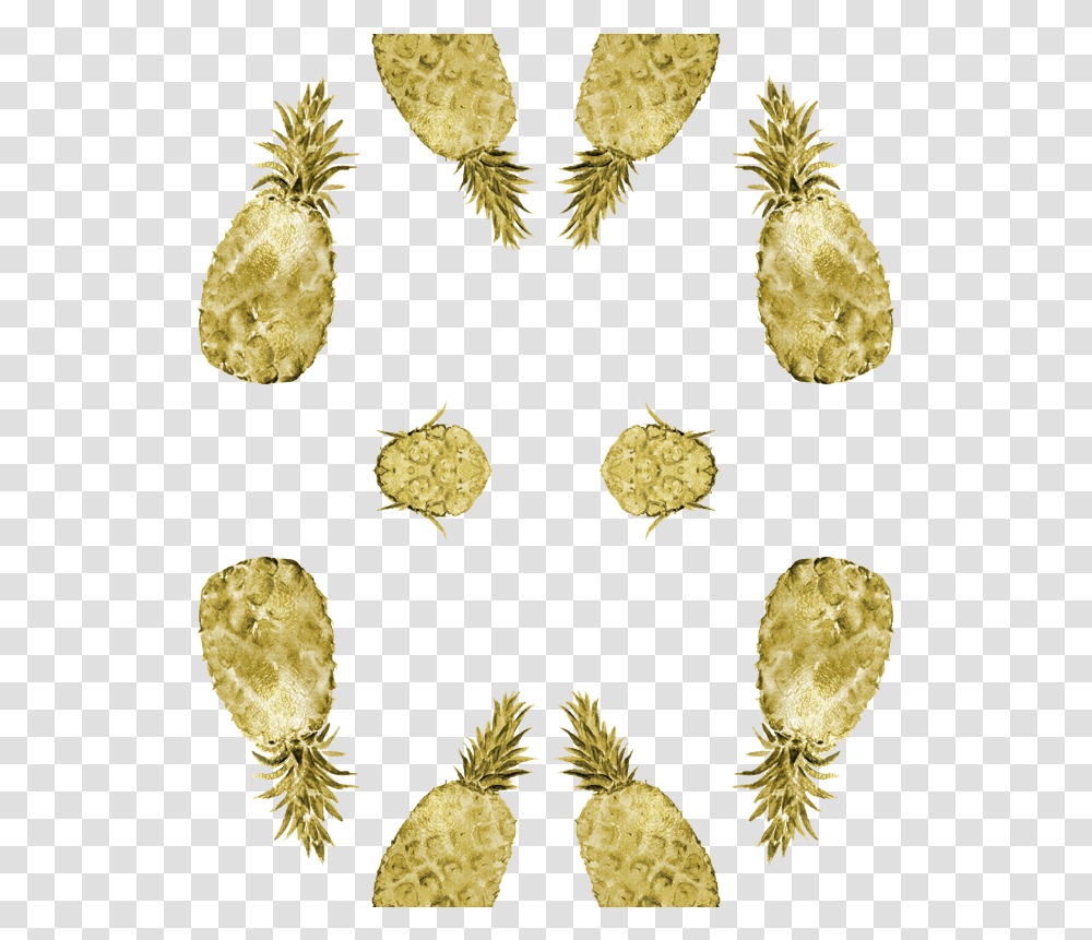 Pineapple, Plant, Fruit, Food, Gold Transparent Png