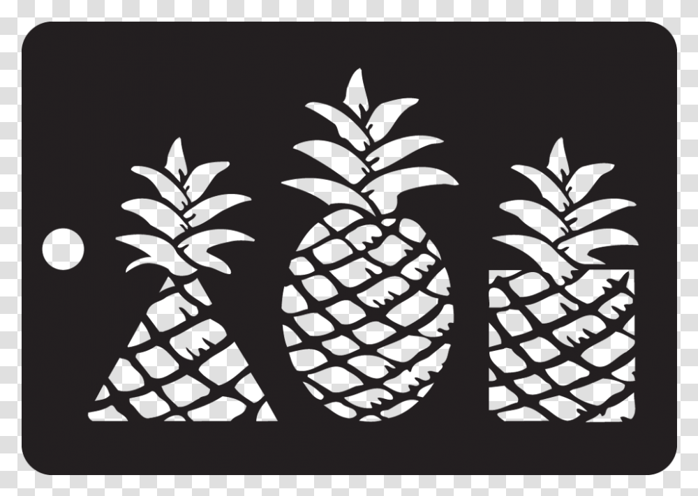 Pineapple, Plant, Tree, Stencil, Fruit Transparent Png