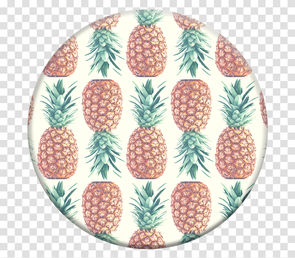 Pineapple Print Popsocket Pineapple Print Popsocket Pineapple Pattern Popsocket, Fruit, Plant, Food, Platter Transparent Png