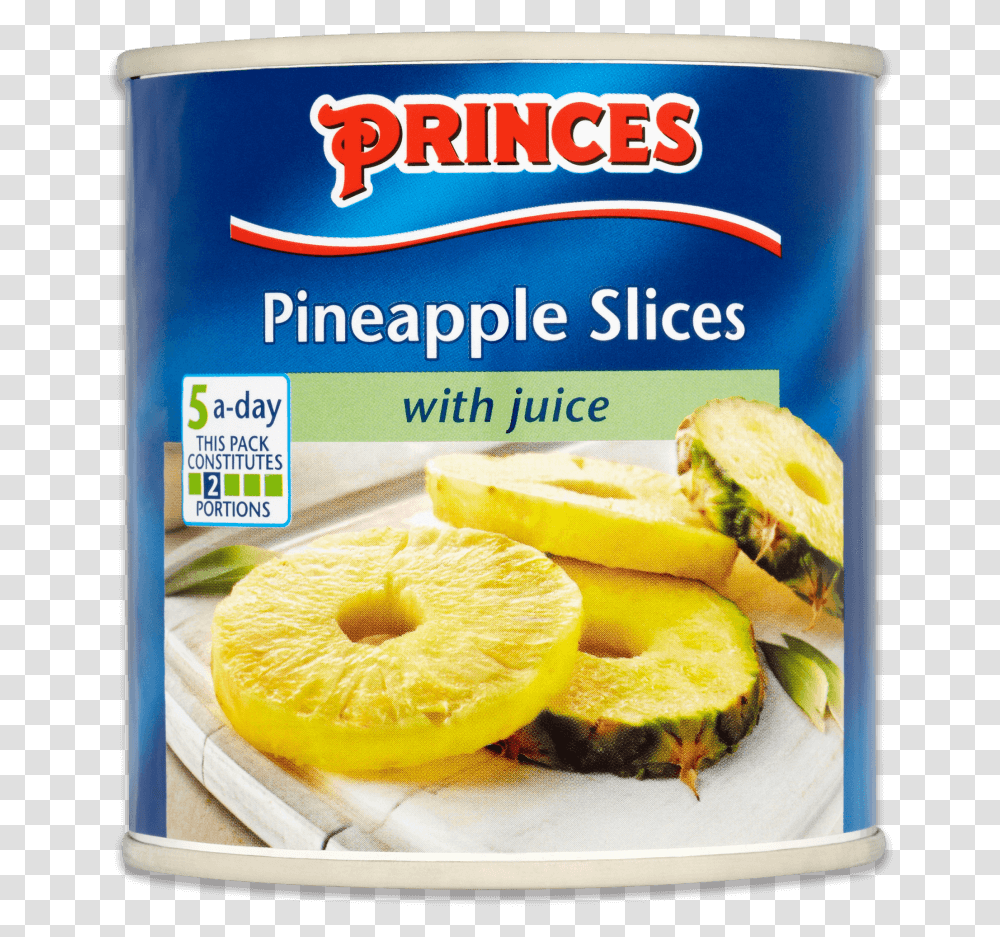 Pineapple Slices In Juice Princes Apple Juice, Plant, Fruit, Food, Burger Transparent Png