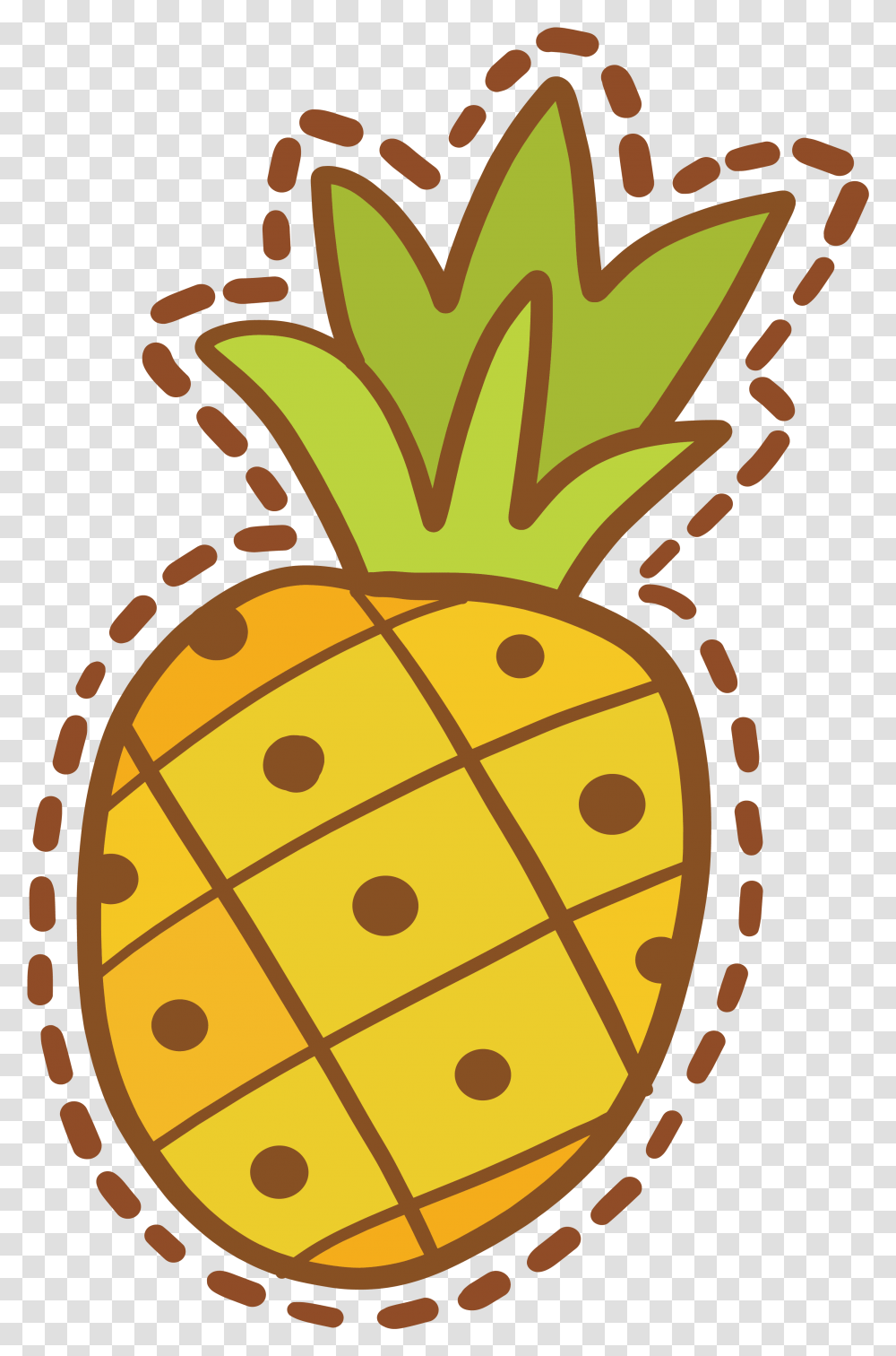 Pineapple Sticker Design Cartoon Dry Pineapple, Food, Plant, Fruit, Sweets Transparent Png
