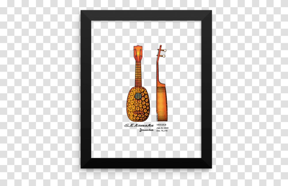 Pineapple Ukulele Wall Art 1 Frameddata Caption Fiddle, Lute, Musical Instrument, Mandolin, Guitar Transparent Png