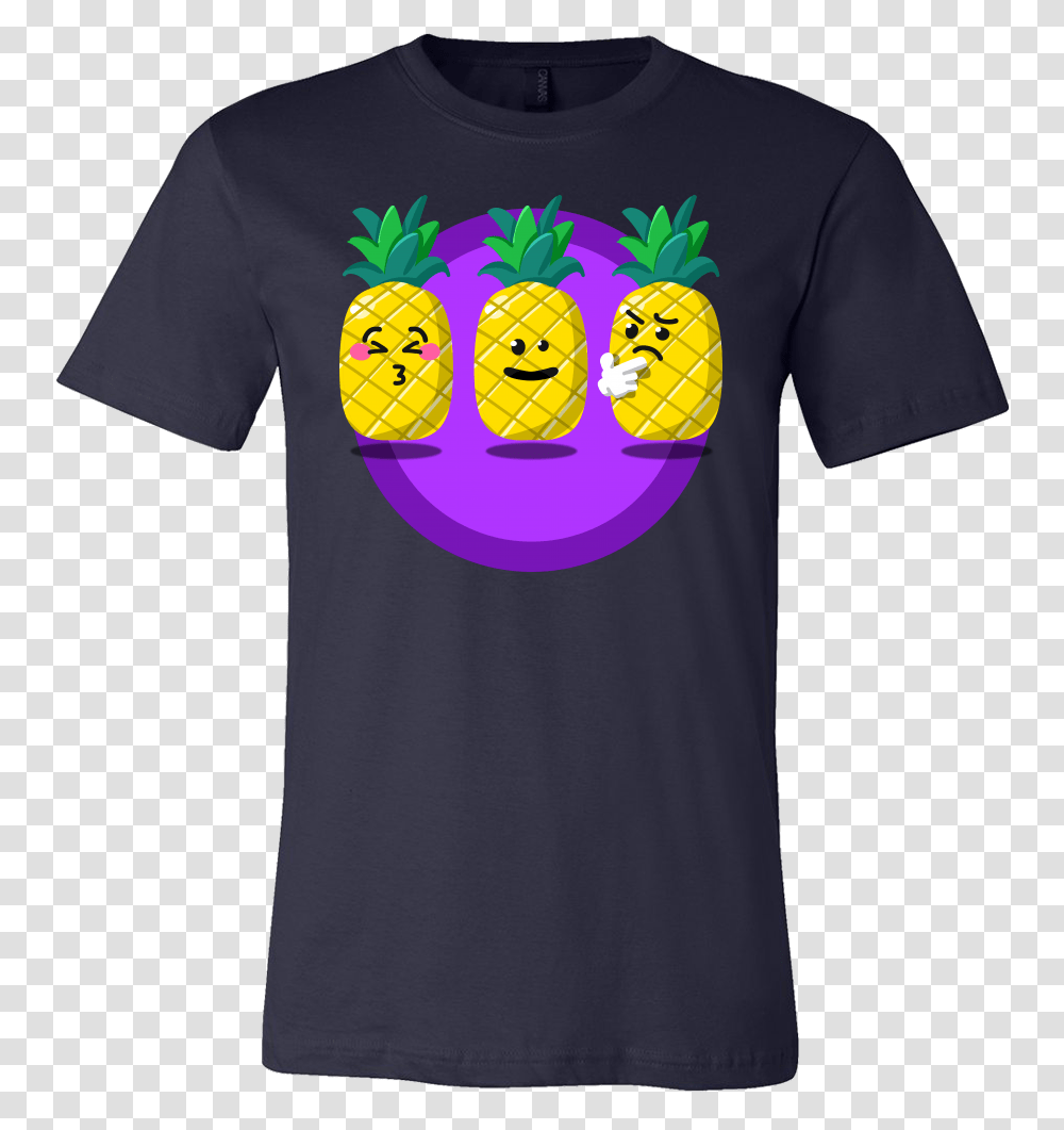Pineapple With Face Cartoon, Apparel, T-Shirt, Sleeve Transparent Png