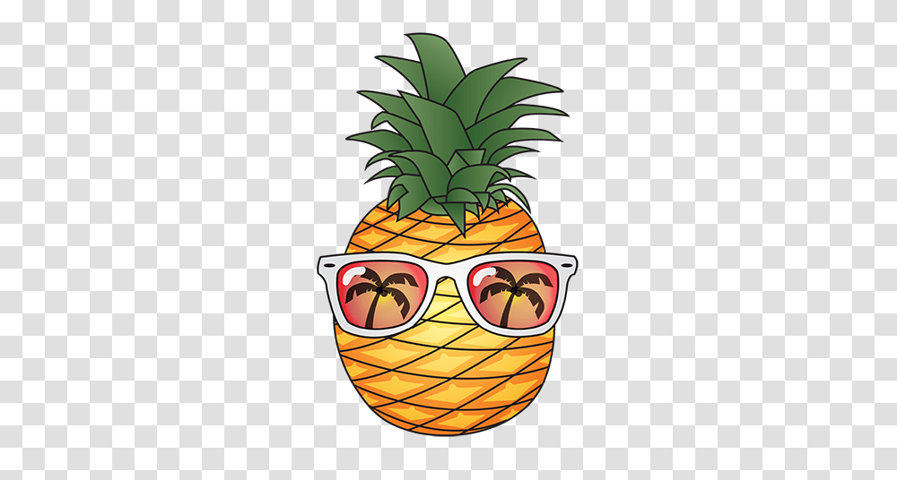 Pineapple With Sunglasses Clipart Les Baux De Provence, Plant, Fruit, Food, Label Transparent Png