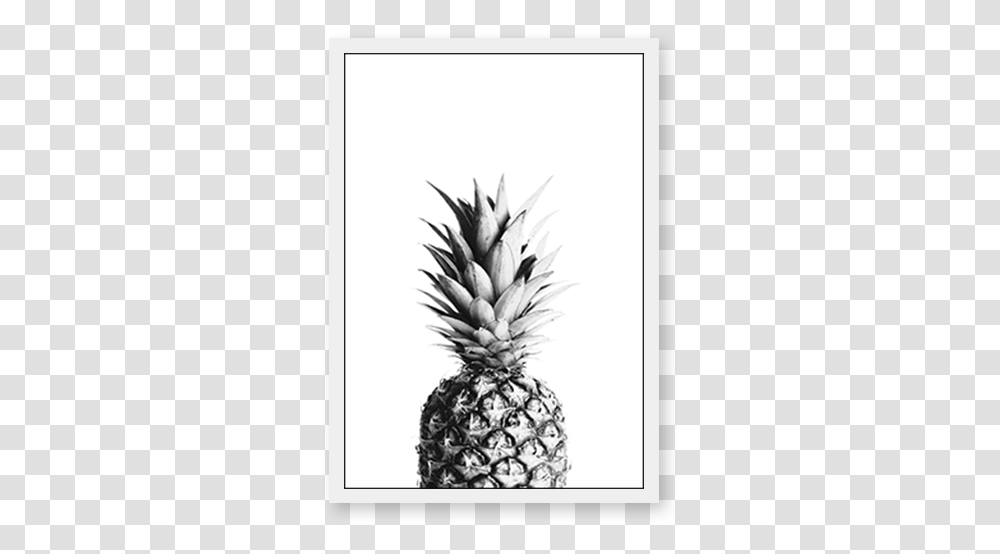 Pineapples Black And White, Fruit, Plant, Food Transparent Png