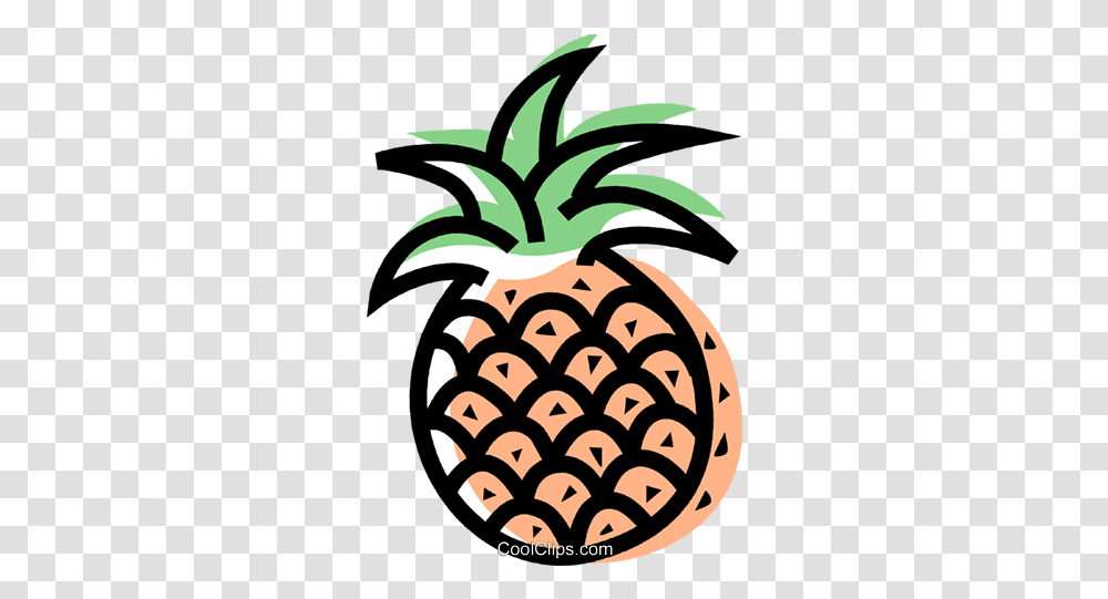 Pineapples Royalty Free Vector Clip Art Illustration Pineapple Clip Art, Plant, Fruit, Food, Poster Transparent Png