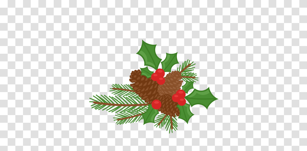Pinecones Holly Berries Scrapbook Clip Art Christmas Cut Outs, Pattern, Plant, Tree, Embroidery Transparent Png