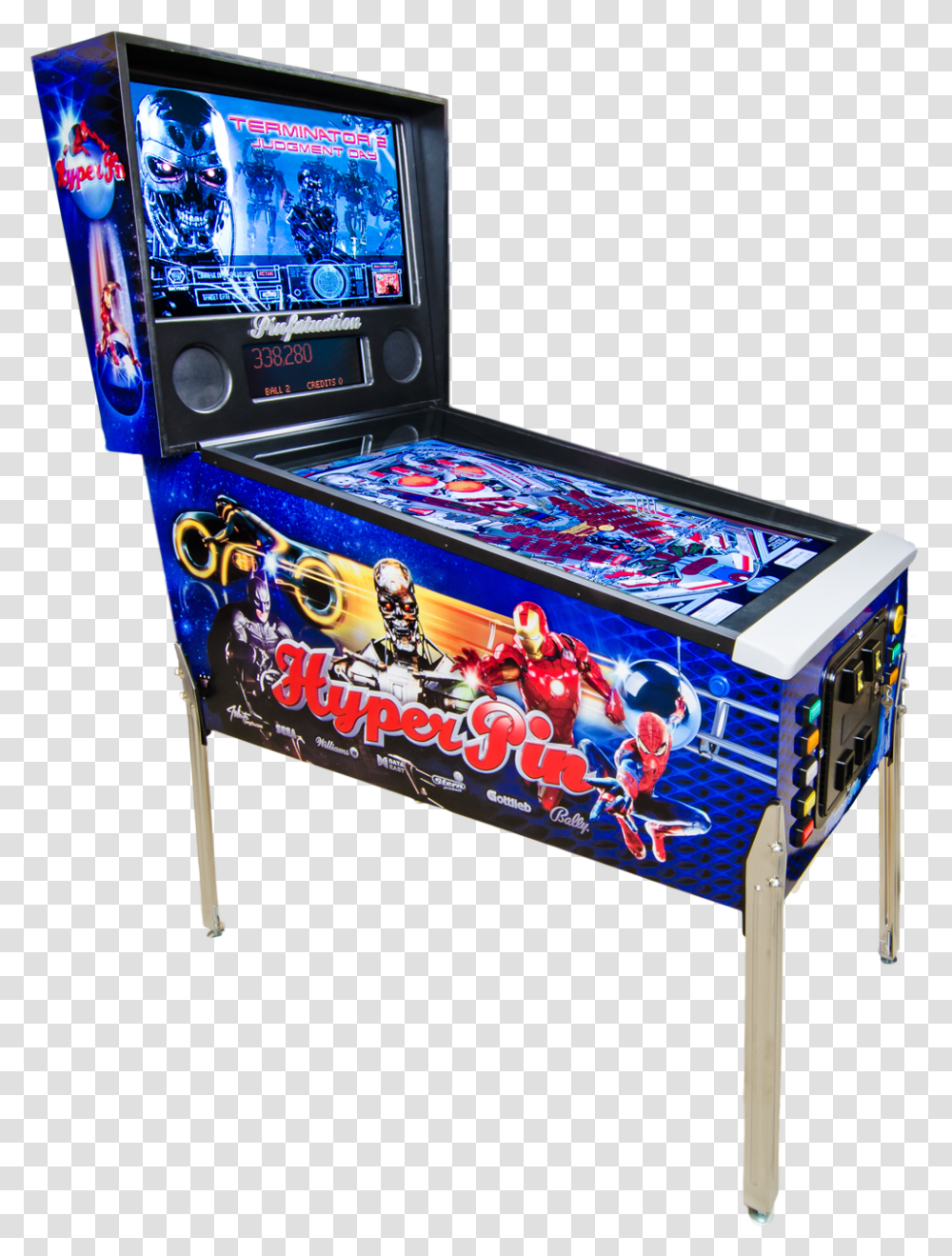 Pinfatuation Digital Pinball Machine, Arcade Game Machine, Monitor, Screen, Electronics Transparent Png