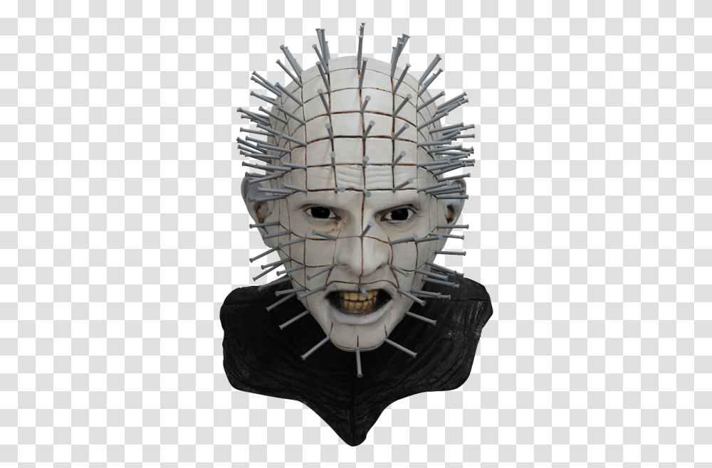Pinhead Hellraiser Mask Michael Myers Cenobite Halloween Pinhead Mask, Sphere, Person, Human, Advertisement Transparent Png