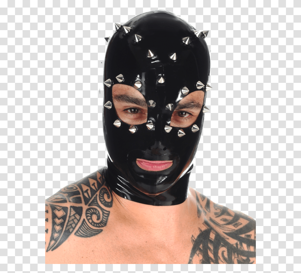 Pinhead Hood Face Mask, Skin, Person, Human, Helmet Transparent Png