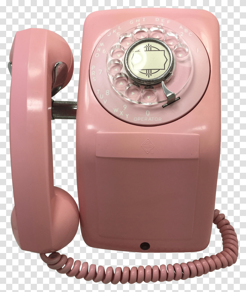Pink 1960s Ae Rotary Dial Wall Telephone With Images Payphone, Electronics, Dial Telephone, Mailbox, Letterbox Transparent Png