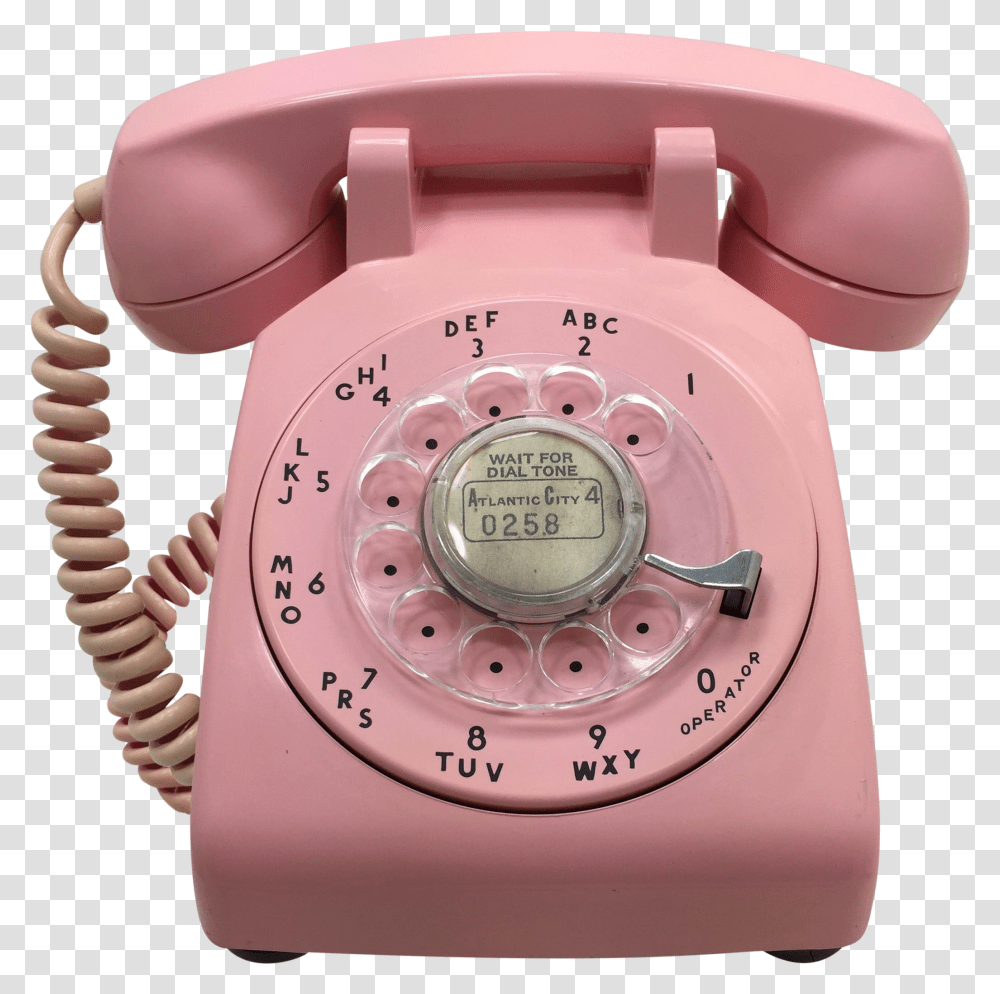 Pink 1964 Date Matched Rotary Dial Desk Pink Rotary Phone, Electronics, Dial Telephone, Jacuzzi, Tub Transparent Png
