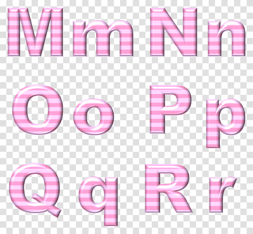 Pink 3d Letters M N O P Q R Abecedario Rosa En, Number, Alphabet Transparent Png