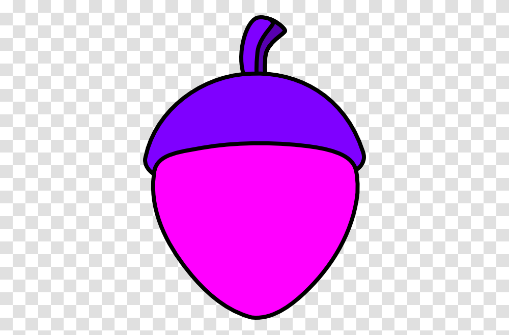 Pink Acorn With Purple Cap Clip Art, Plant, Nut, Vegetable, Food Transparent Png