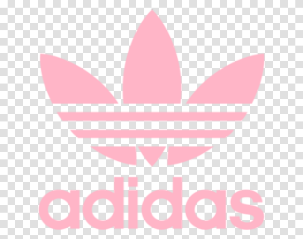 Pink Adidas Logo Aesthetic Sticker Adidas Originals, Symbol, Trademark, Poster, Advertisement Transparent Png