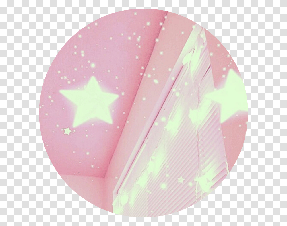 Pink Aesthetic Icon Stars Star Profile Pic Pfp Aesthetic Pastel Circle, Lighting, Purple, Paper, Face Makeup Transparent Png