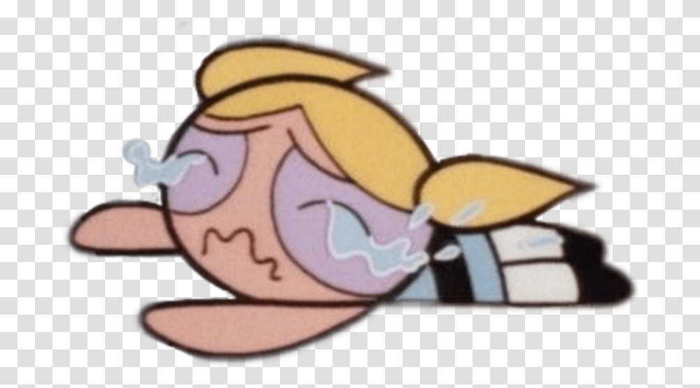 Pink Aesthetic Powerpuffgirls Bubbles Anime Sad Aesthetic Sticker, Food, Bread, Cookie Transparent Png