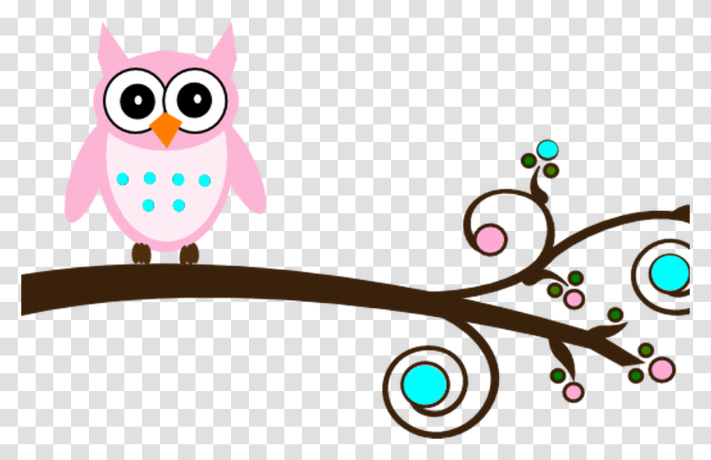 Pink And Aqua Owl On Branch Clip Art At Clkercom Vector Clip Art Tree Branches, Floral Design, Pattern, Animal Transparent Png