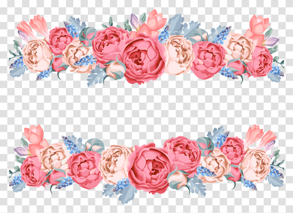 Pink And Blue Flowers Clipart Images Gal 1045886 Blue Pink Flower Vector, Clothing, Apparel, Plant, Blossom Transparent Png