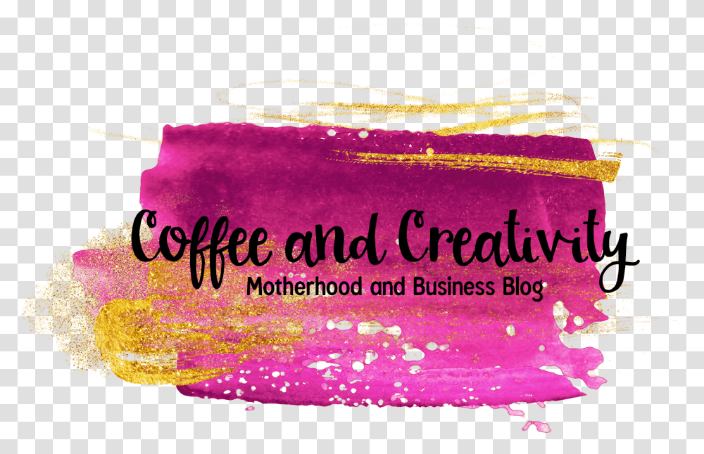 Pink And Gold Brush Strokes Logo With Tagline Copy Graphic Design, Text, Art, Paper, Outdoors Transparent Png