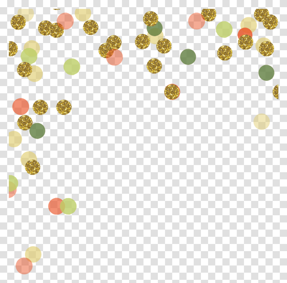 Pink And Gold Dots, Confetti, Paper Transparent Png