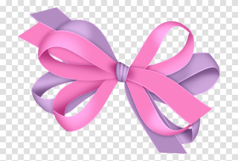 Pink And Purple Bow Clipart Pink And Purple Bow, Tie, Accessories, Accessory, Necktie Transparent Png