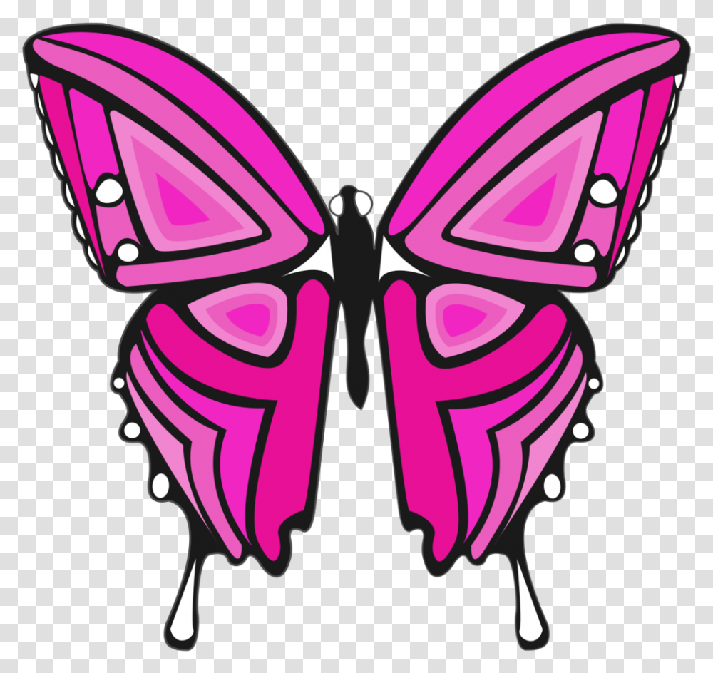 Pink And Purple Butterfly Cartoons Pink Purple Butterfly, Pattern, Modern Art, Floral Design Transparent Png