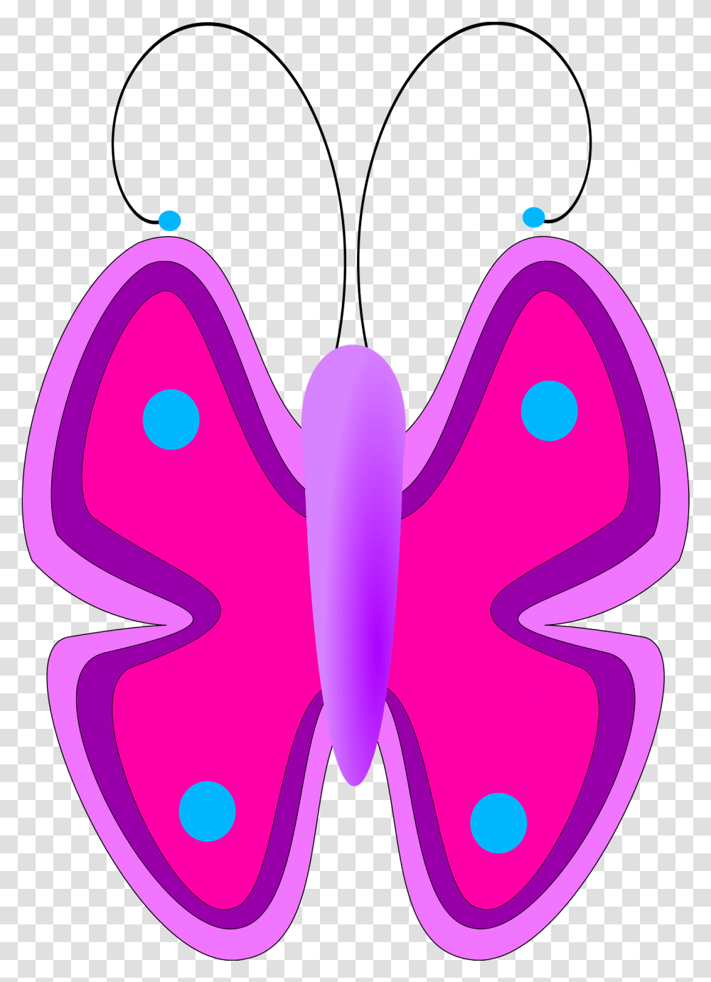 Pink And Purple Butterfly Clipart Butterfly Clipart Pink And Violet, Heart, Light, Dynamite, Bomb Transparent Png