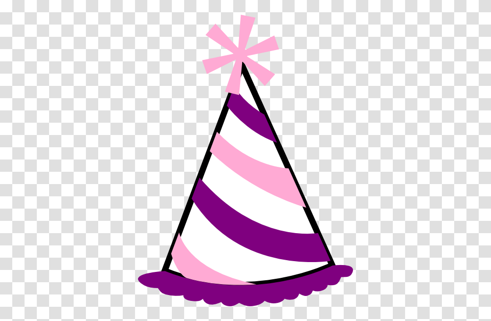 Pink And Purple Party Hat Clip Art, Apparel Transparent Png
