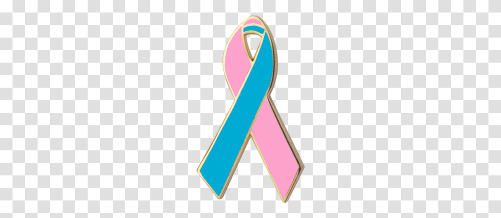 Pink And Teal Awareness Ribbons Lapel Pins, Apparel, Label Transparent Png