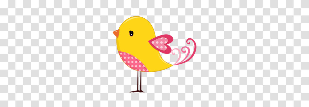 Pink And Yellow Birds Cherry Clipart, Balloon, Animal, Sweets, Food Transparent Png