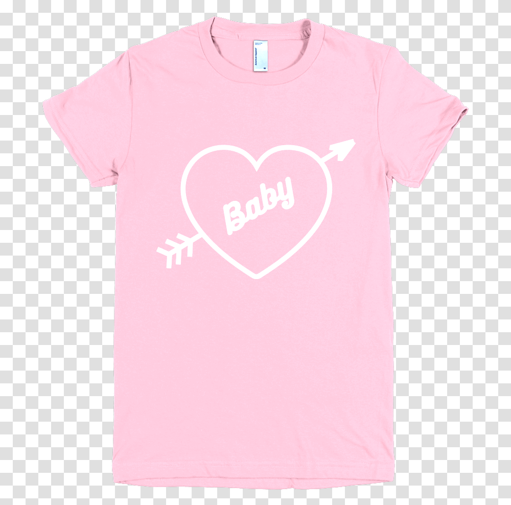 Pink Arrow Heart Pin Up Rockabilly Princess Babygirl Heart, Apparel, T-Shirt, Sleeve Transparent Png