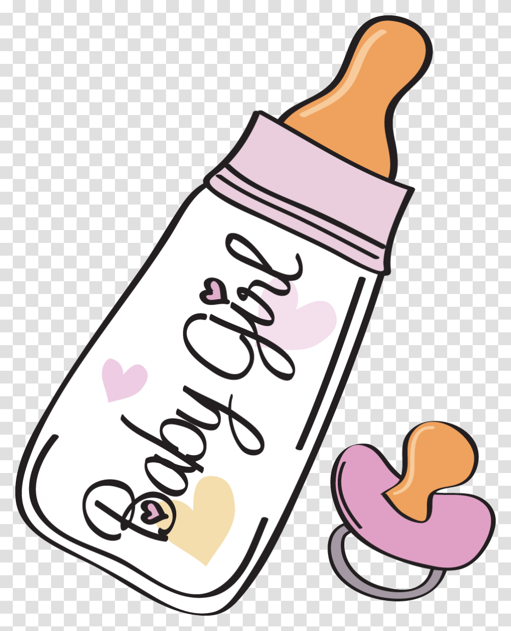 Pink Baby Bottle Clipart, Dessert, Food, Cream Transparent Png