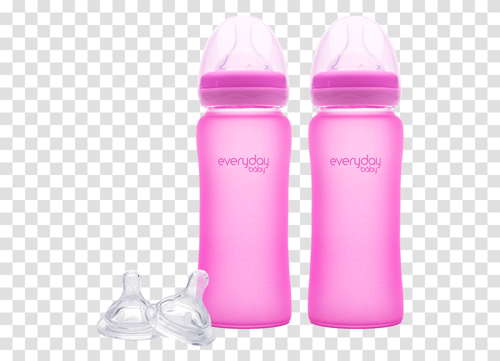 Pink Baby Bottles, Milk, Beverage, Drink, Water Bottle Transparent Png