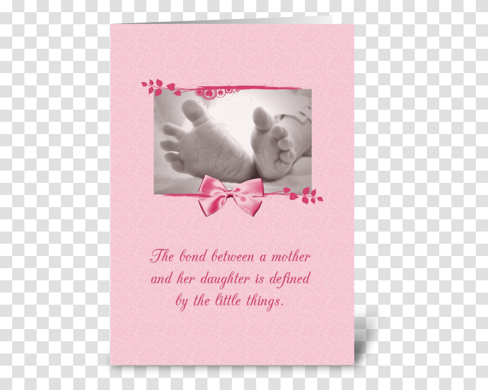 Pink Baby Girl Congratulations Baby Feet Greeting Card Congratulations Card New Born Girl, Mail, Envelope, Person Transparent Png