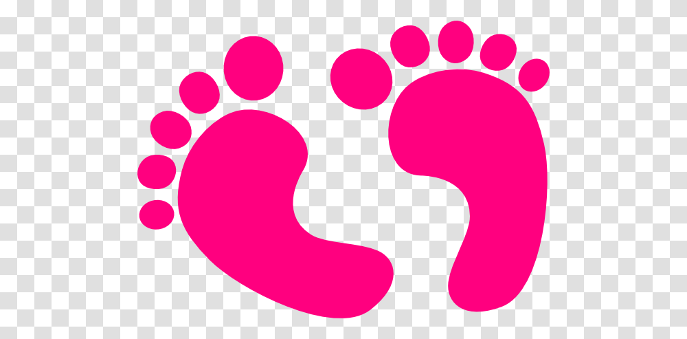 Pink Baby Shoes Clipart, Footprint Transparent Png