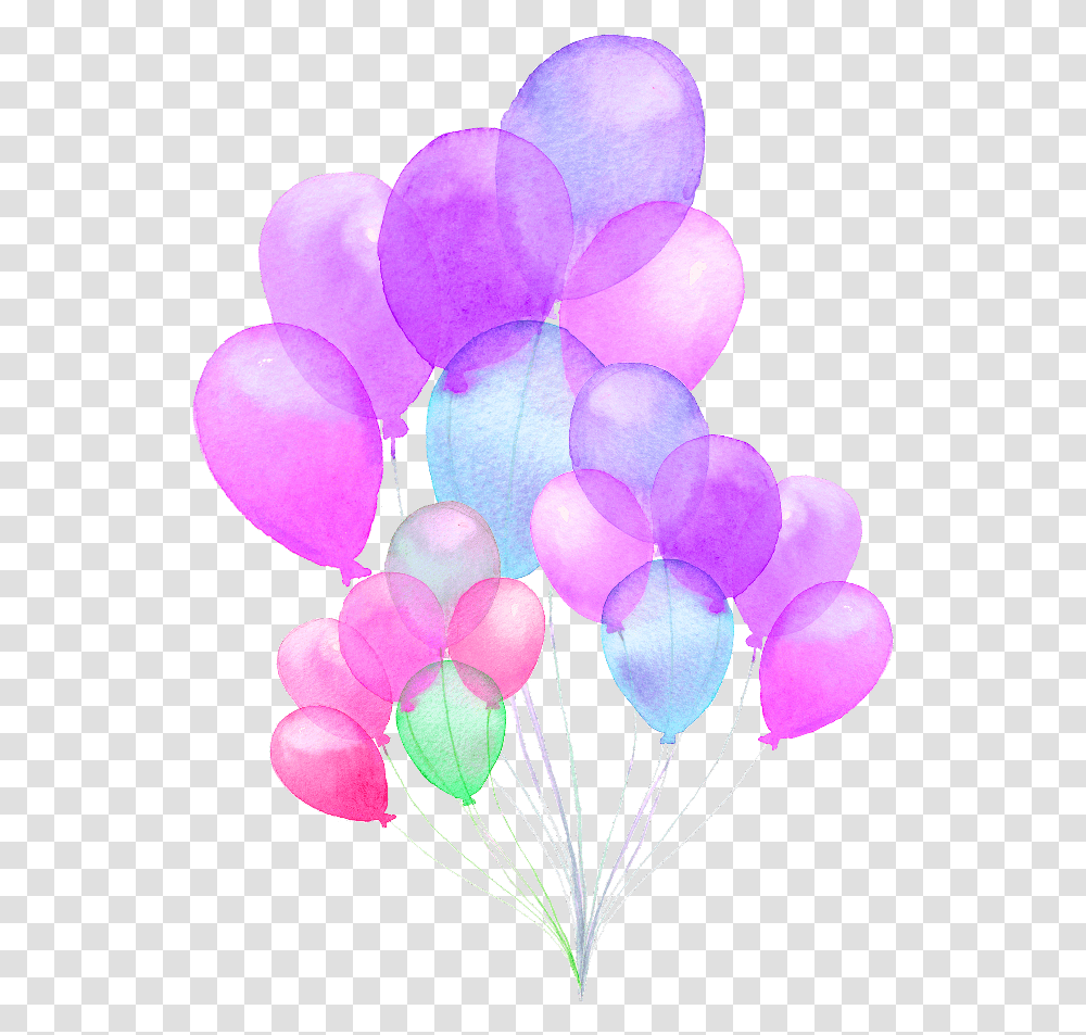 Pink Balloon Balloons Happy Watercolor Balloons Background Transparent Png