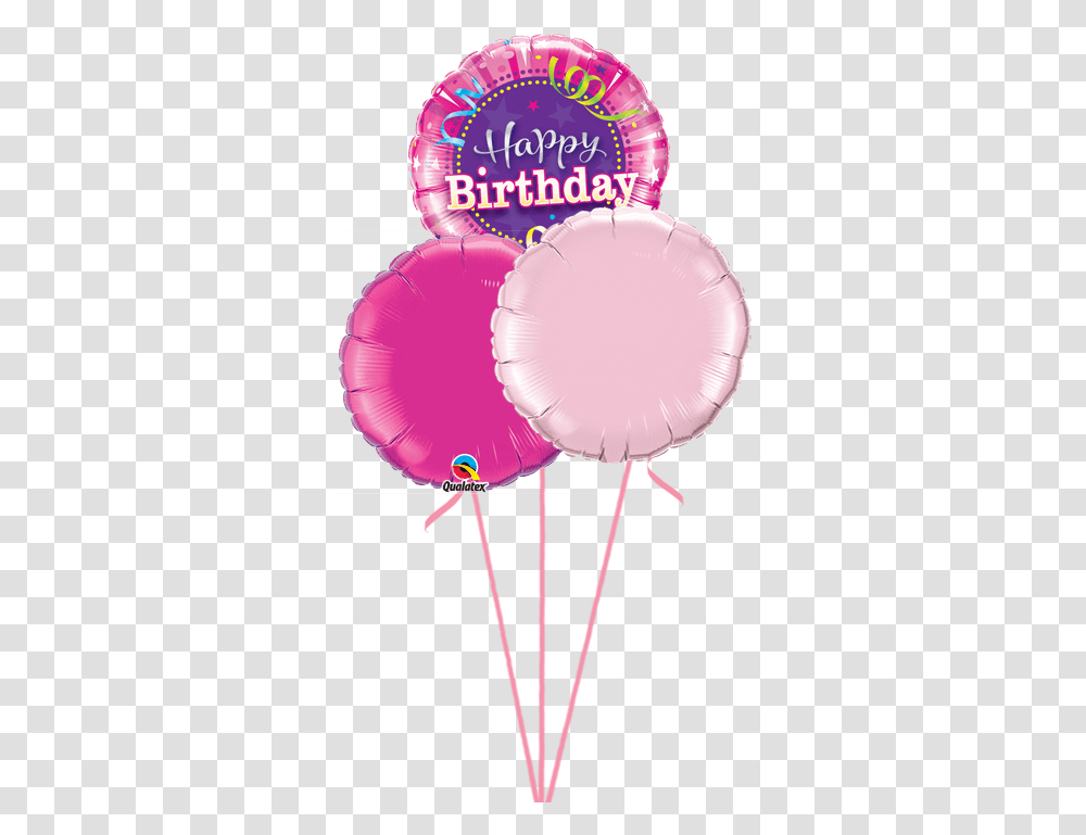 Pink Balloons Birthday Hot Pink Balloons By Post Globo Rosa De, Clothing, Apparel, Hat, Rattle Transparent Png