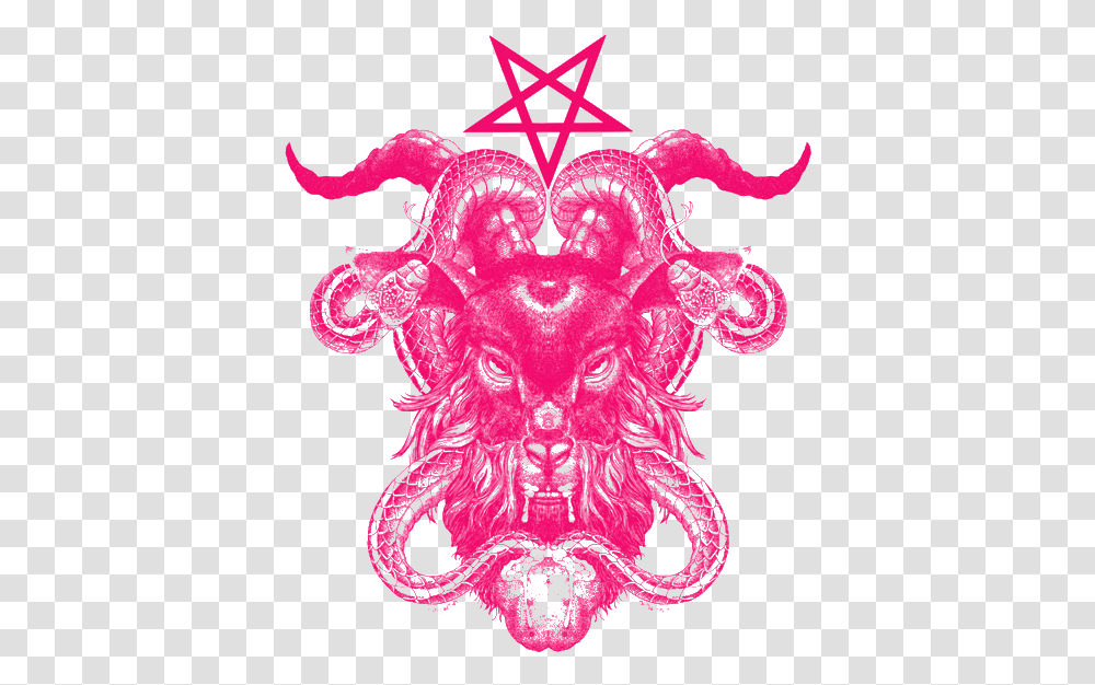 Pink Baphomet Cute Occult Illuminati Baphomet, Sea Life, Animal, Rug, Invertebrate Transparent Png