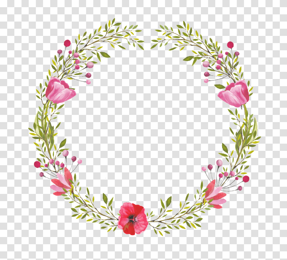 Pink Beautiful Decorative Garland Free Buckle Flower Wreath Background, Plant, Blossom, Hibiscus Transparent Png