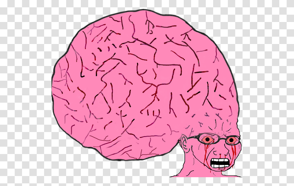 Pink Big Brain Wojak, Face, Beanie, Cap Transparent Png