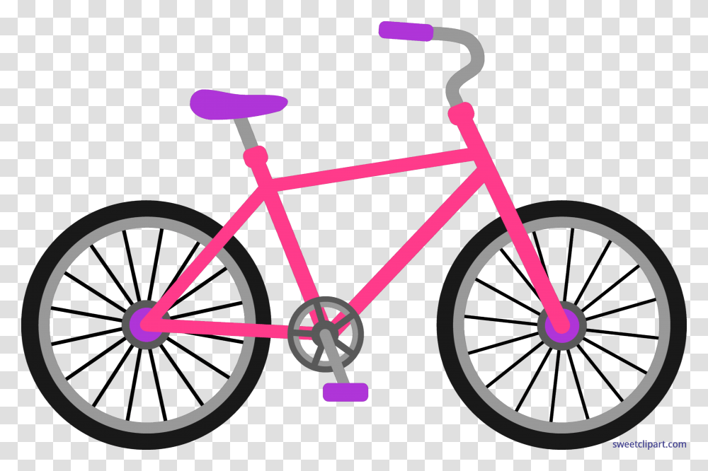 Pink Bike Clip Art, Bicycle, Vehicle, Transportation, Bmx Transparent Png