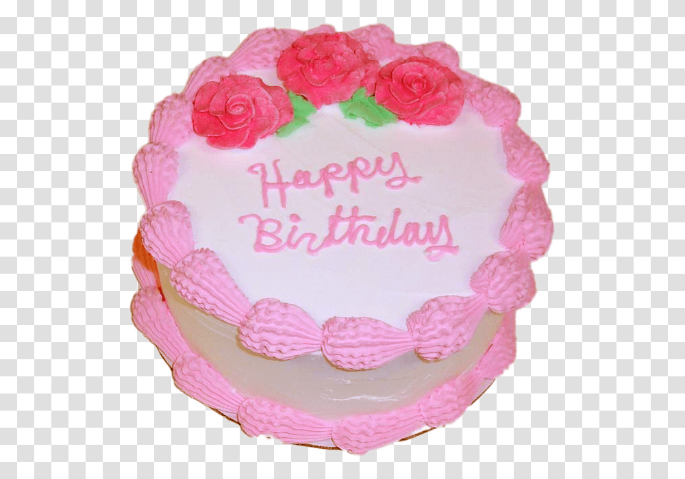 Pink Birthday Cake Download Happy Birthday Cake Pink, Dessert, Food Transparent Png