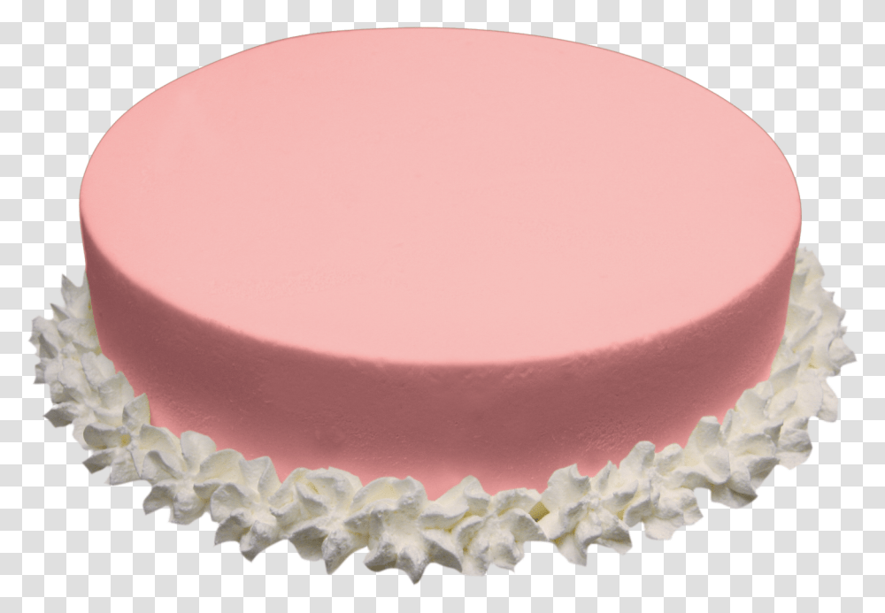 Pink Birthday Cake Plain, Dessert, Food, Icing, Cream Transparent Png