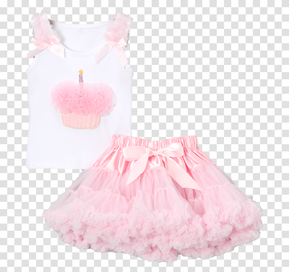 Pink Birthday Cupcake Pettiskirt Amp Tank Tutu Set, Apparel, Miniskirt, Wedding Gown Transparent Png