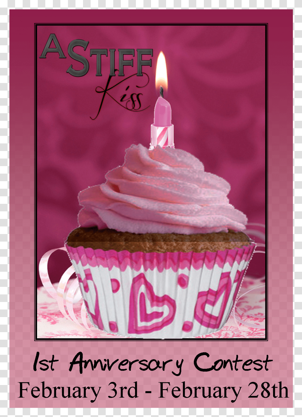 Pink Birthday Cupcakes, Dessert, Food, Cream, Creme Transparent Png
