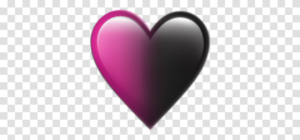Pink Black Blackpink Followme Heart Emoji Iphone Black And Pink Heart Emoji Transparent Png