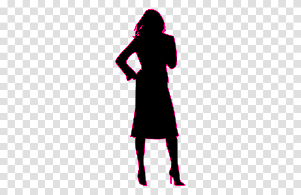 Pink Black Business Woman Clip Art, Sleeve, Silhouette, Long Sleeve Transparent Png