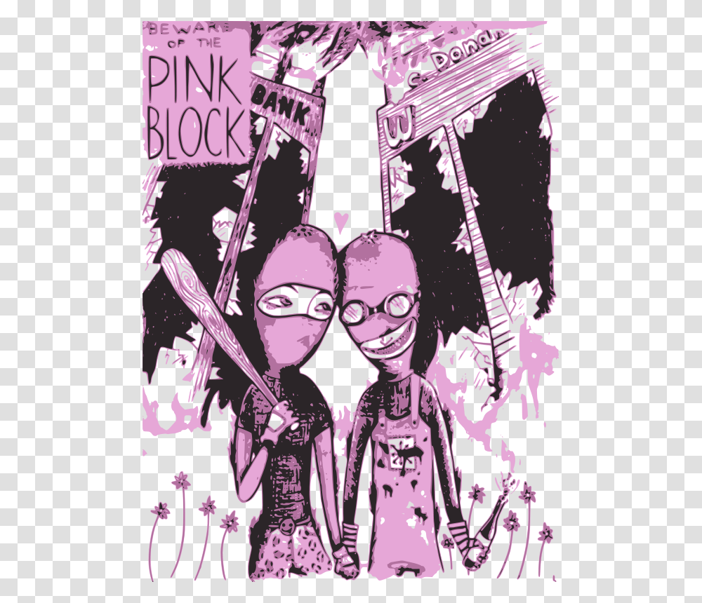 Pink Block Amor Encapuchado, Poster, Person, Comics, Book Transparent Png